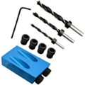 Pikkukuva 1 / 4: 14 ST Hål Jig Kit Snedhålslokaliserare, Set, Vinkel Woodworking Locator Kit, Diagonala lokala borrar Jig Clamp Kit för träbearbetning