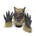 Pikkukuva 4 / 6: Halloween-susien pääkäsineet naamio rekvisiitta kauhu paholainen naamiaisasut eläimen pääpanta Wolf head cover