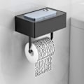 Miniatyrbillede 2 af 5: TG Toiletpapirholder med Hylde - Sort Sort