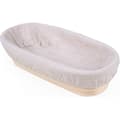 Oval Banneton, Brotform med Ullfoder, Oval Brödkorg, Brödjäsningskorg, Upp till 0,7 kg Deg, 30 x 14 x 7 cm..DEBUNS