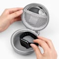 Miniatyrbilde 2 av 4: (Grå) Hodetelefonveske, minihodetelefoner lett støtsikker etui Beskyttelsesboks for hodetelefoner, datakabel, nøkler, minnekort og M