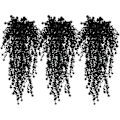 Miniatyrbillede 1 af 9: 69 mesh eukalyptus kamelia vin efeu blandet farve simulering grøn plante pengeblad vægophæng lille lotus black