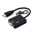 Miniatyrbillede 1 af 5: HDMI-kompatibel til VGA, guldbelagt han til hun adapter til computer Stationær Bærbar PC TV Set-top Box