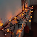 Miniatyrbild 3 av 6: LED Halloween Rattan Dekorativa Ljus Utomhus Vattentäta Spindelfladdermusgrenljus Spökfestival Atmosfärsljus Purple spider vine Waterproof timing battery box