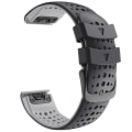 Miniatyrbillede 3 af 4: Silikonarmbånd Sort & Grå til Garmin Fenix ​​5/5Pro/6/6Pro Sort, grå
