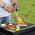 Miniatyrbillede 2 af 5: Grillkurv Metal Mesh Grill Pølseholder Net Picknickkamera Sort En One Size