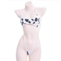 Miniatyrbilde 4 av 5: Dalmatiner Melk Leopard Cosplay Kostyme Anime Sexy Mini Ko Bikini Undertøysett (En-delt)