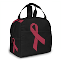 Miniatyrbilde 2 av 5: Myelom Bevissthet Burgunder Bånd Unisex Isolerende Matpose Tote Bag Lunsjboks Kjølevesker For Utendørs / Arbeid / Universitet
