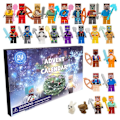Miniatyrbillede 4 af 5: Julekalender Julegave Sæt, Nedtælling Eventyr Gaveidé, Daglig Samling Overraskelse Pixel robot