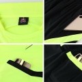 Miniatyrbild 3 av 5: Professionell Domare Fotbollströja Set Vuxen Fotboll Uniform Turndown Krage Domarskjorta Fickor Shorts Domare Domare Kostym XL-Höjd 170-175CM Grön