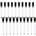 20 Små Whiteboardtuscher - Sorte Whiteboardtuscher med viskelæder, fin spids, whiteboardtuscher til børn (sort)_yux