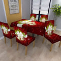 Miniatyrbilde 2 av 3: 4 stk Jul Stretch Stolovertrekk for Julfest
