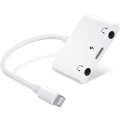 Pikkukuva 1 / 5: TG Lightning-kuulokkeet 3,5 mm äänensiirtoadapterilla, 3-in-1 lisääänensiirtoadapteri
