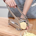 Miniatyrbilde 5 av 5: Manuell potetkutter i rustfritt stål, pommes frites-kutter, potetgullmaskin