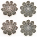 Miniatyrbillede 1 af 3: 4 stk Lotus røgelsesholdere, askeopsamler, Lotus røgelseskål, til pinde røgelse Lotus Leaf røgelseskål tilbehør