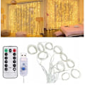 Miniatyrbillede 1 af 7: Usb Lysgardin 3M X 3M 300 Leds Varm Hvid