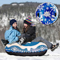 Miniatyrbild 6 av 6: Sled Sled Uppblåsbart Hjul Snow Tire Pontoon 110X30Cm Blå Vinter