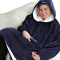 Miniatyrbillede 6 af 6: Tæppe Tæppe Sweatshirt Varm Tyk Hættetrøje Blå Tæppe