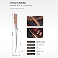 Miniatyrbild 7 av 7: Japankniv Japansk Filékniv, Stål, 18,3 Cm
