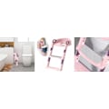 Miniatyrbillede 10 af 10: Børnevenlig Toiletstol Med Justerbar Trin – Kiddistep Pink