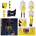 Miniatyrbild 1 av 9: Deadpool 3 Wolverine Logan Cosplay kostym Gula byxor med knäskydd set Men M