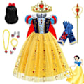 Miniatyrbild 3 av 9: Världsboksdagen Flickor Cosplay Snövit Prinsessklänning Kostym Karnevalsdräkt Dress+Accessories 2-3 Years (100cm)