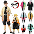 Miniatyrbild 2 av 9: Demon Slayer Cosplay Kostym Barn Flickor Pojkar Kimetsu No Yaiba Nez o Kläder Red XS
