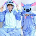 Miniatyrbild 4 av 7: Blå Stitch-pyjamas för barn, tecknad djurdräkt, sovkläder, festdräkt, cosplay-presenter M