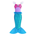 Miniatyrbild 1 av 9: Lilla Sjöjungfrun Ariel Prinsessdräkt Barn Utklädnad Flickor Cosplay Födelsedagsfest Only Blue Dress 3-4 Years(110cm)
