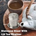 Miniatyrbillede 5 af 7: 2-delt te-infuser sæt, te-si i rustfrit stål, teblad-infuser, finmasket tefilter
