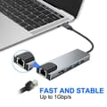 Miniatyrbillede 5 af 7: 5-i-1 USB C Dockingstation, Type C til HDMI-adapter, Ethernet RJ45, 4K HDMI, 100W PD, 2 USB 3.0