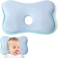 Miniatyrbilde 1 av 5: Memory Foam Babypute for Korrigering av Flatt Hode, Forebygging av Ortopedisk Hodeformitet, Blå.