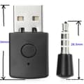 Miniatyrbillede 2 af 2: Egnet til PS5 Bluetooth-controller-modtageradapter, egnet til PS4 USB 5.0-adapter, modtager til gaming-controller-headset