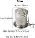 Miniatyrbilde 4 av 7: 2-delt te-infusersett, tesil i rustfritt stål, tebladinfuser, finmasket tefilter