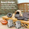 Miniatyrbillede 6 af 7: 2-delt te-infuser sæt, te-si i rustfrit stål, teblad-infuser, finmasket tefilter