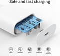 Miniatyrbild 5 av 7: 20W 2-pack USB-C snabbladdare, USB-C Type-C väggadapter