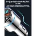 Miniatyrbilde 7 av 7: Bluetooth FM-sender Bluetooth 5.3 - PD 30W Type-C - QC3.0 18W - Helt i metall
