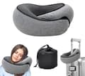 Resekudde för flyg – Memory Foam nackkudde för resor, flyg, bil & kontor