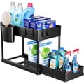 2-Tier Under Sink Shelf, Multifunctional Shelf, Spice Rack, Under Cabinet Organizer, Black