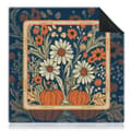 Marineblå efterårsblomstret Mahjong-måtte til bord 31,5\" x 31,5\" Navy Blue