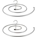 QU/2 stk. tørrestativ til tøj Rustfrit stål vasketøjsstativ Spiralophæng til tæpper, lagner, gardiner (sølv)
