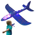 Skumflygplan - 48 cm självlysande handkastglidare för utomhuslek Blue Blue
