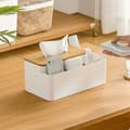 Miniatyrbild 3 av 5: Multifunktionell förvaringsbox för vävnader, rektangulär förvaringsbox för skrivbord, hem, kontor, bil