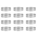 12-pack rostfria tårtringar, perforerade kakmousseformar, kakformar, runda kakbakformar 6 cm