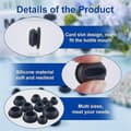 Miniatyrbillede 5 af 5: 55 stk. 11 størrelser runde hulpropper sorte silikonehulpropper gummi koniske vandtætte knapper rørenderør bløde fleksible genanvendelige propper