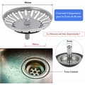Miniatyrbilde 2 av 5: 2 stk. oppvaskkumfilter/avløpsplugg, hullstopper, kjøkken/baderomssil, diameter 84 mm med kulehode