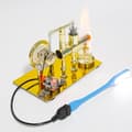 Miniatyrbild 8 av 8: Hot Air Stirling Engine Model Kit, DIY Metal Assembly Kit with Single Cylinder Stirling Engine and USB Lamp, Stirling Engine Building Kit Type 3 Type 3