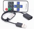 Miniatyrbild 4 av 5: DC5-24V 11 Keys Mini USB RF Wireless Dimmer Remote Control LED Controller for Single Color Strip