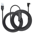 Miniatyrbillede 1 af 5: Til Oculus Quest VR Link-kabel Højrevinklet Type-C 3A Hurtigopladningsdatakabel, 5m/16,5ft