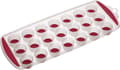 Iskubsbricka med silikonbas, 21 utskjutande isbitar, 11,9 x 29,9 x 2,5 cm, röd Red
